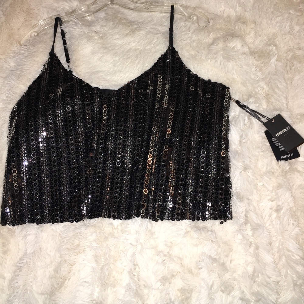 Sequin crop top